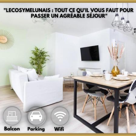 Appartement LeCosyMelunais : Parking gratuit + Balcon aménagé Extérieur photo